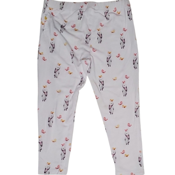 Parz by Posh Peanut Leggings White Bunny Butterfly Baby Girls 12-18 Months - Picture 2 of 4